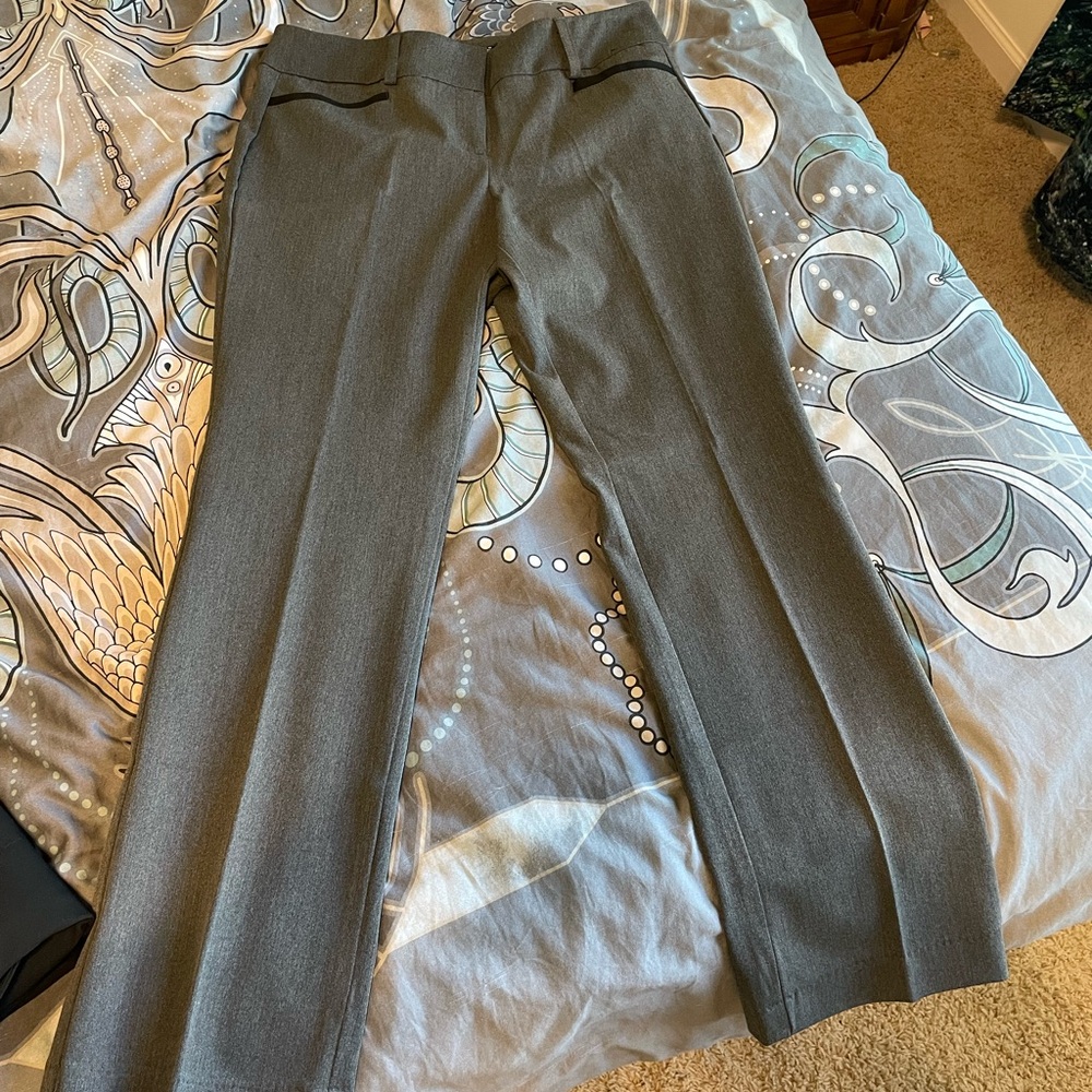 Grey bootcut dress pants